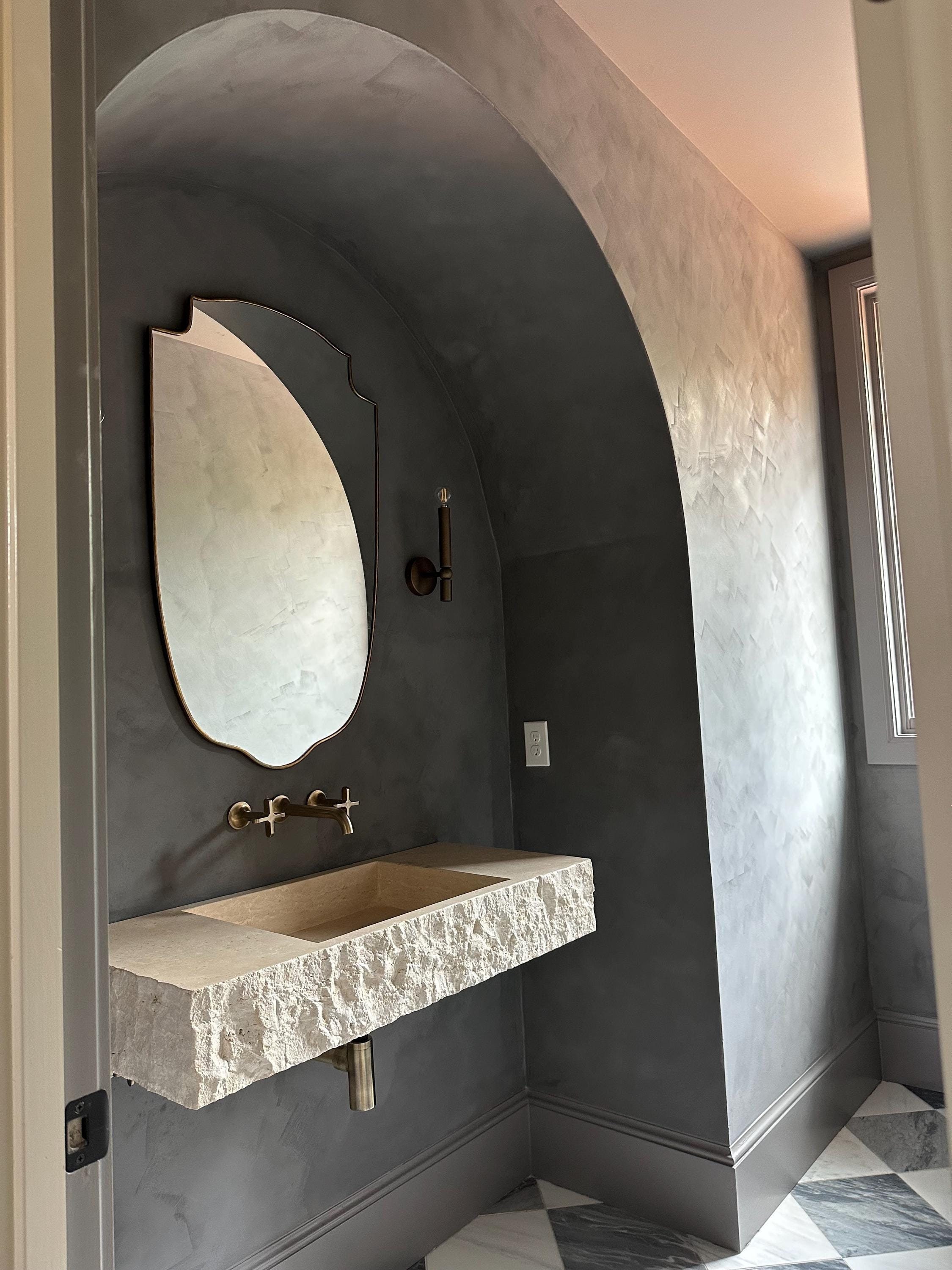 Travertine Sink , Rustik Sink , Design Bathroom Sink