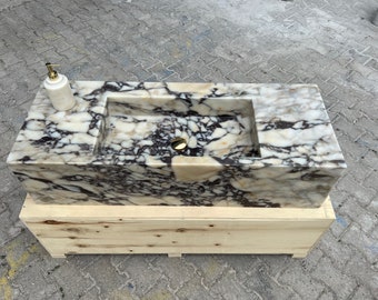 Waschbecken aus Calacatta Marmor