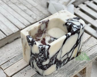 Calacatta Viola Marble Sink – Solid Stone Basin – Handmade Bathroom Vanity – Custom Size Available – One Piece Luxury Sink