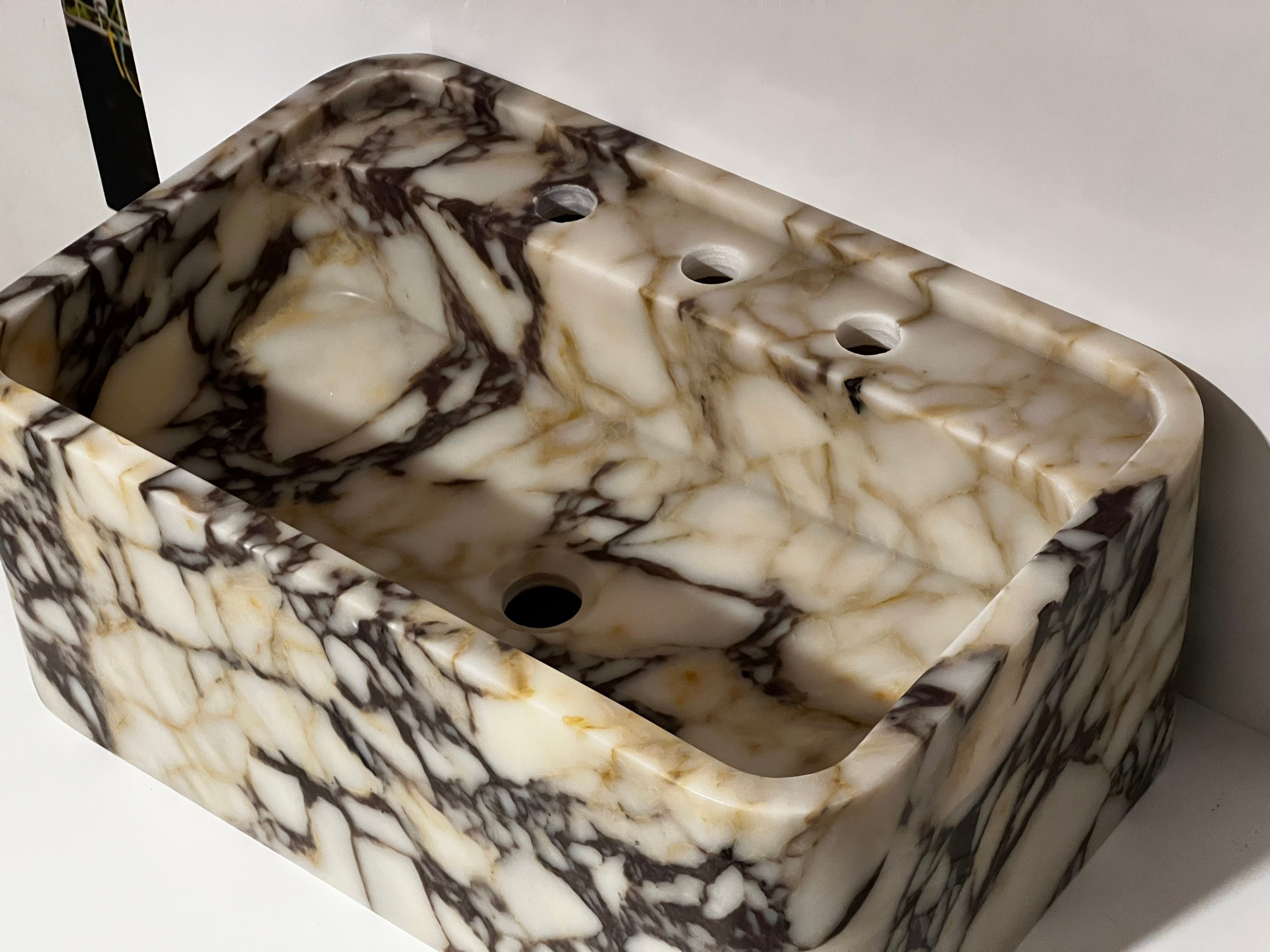 Monet Sink Vagli Sink violet sink Marble Sink Calacatta Marble Sink Bathroom Sink