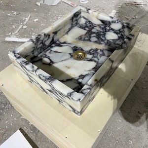 Calacatta viola marble sink Vanity top sink