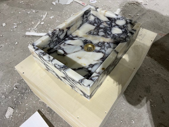 Calacatta viola marble sink Vanity top sink