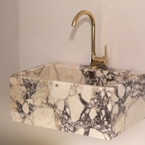 Calacatta Viola Marble Sink , Violet Marble sink, Marble sinks Basins , bathroom dekor - a special marble