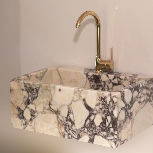 Calacatta Viola Marble Sink Violet Marble Sink Marble Sinks Etsy