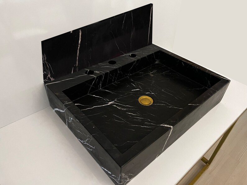 Powder Room Hands Wash Backsplash Sink Splash Proof Sink Etsy