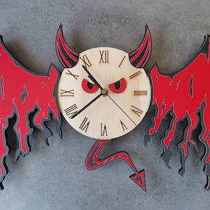 Evil owl clock / Laser cut file / home décor / cdr / svg / pdf / dxf / ai / multi-layer design / clock