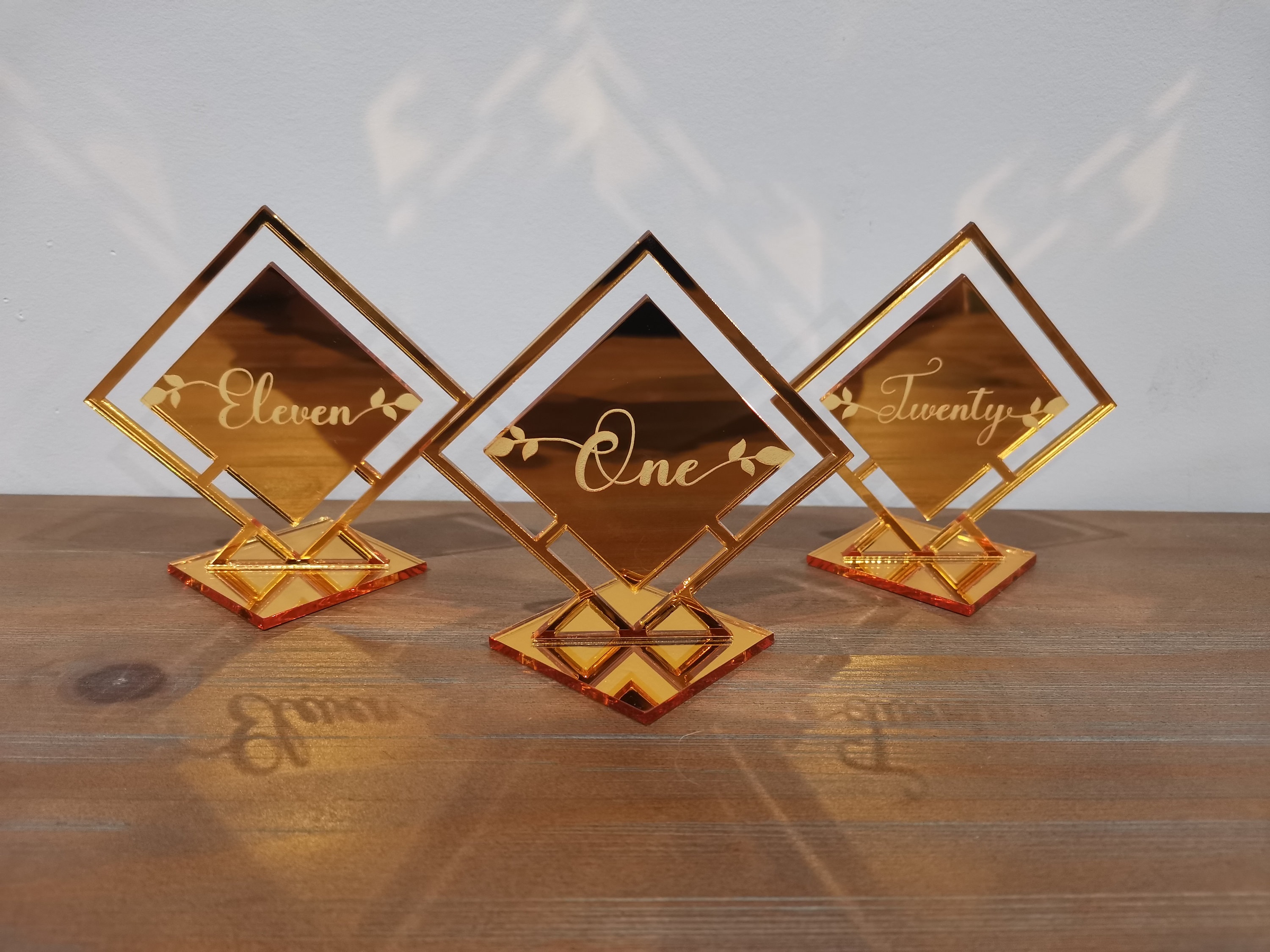 Wedding Table Numbers / Laser Cut Table Numbers / 1 to 20 / Square ...