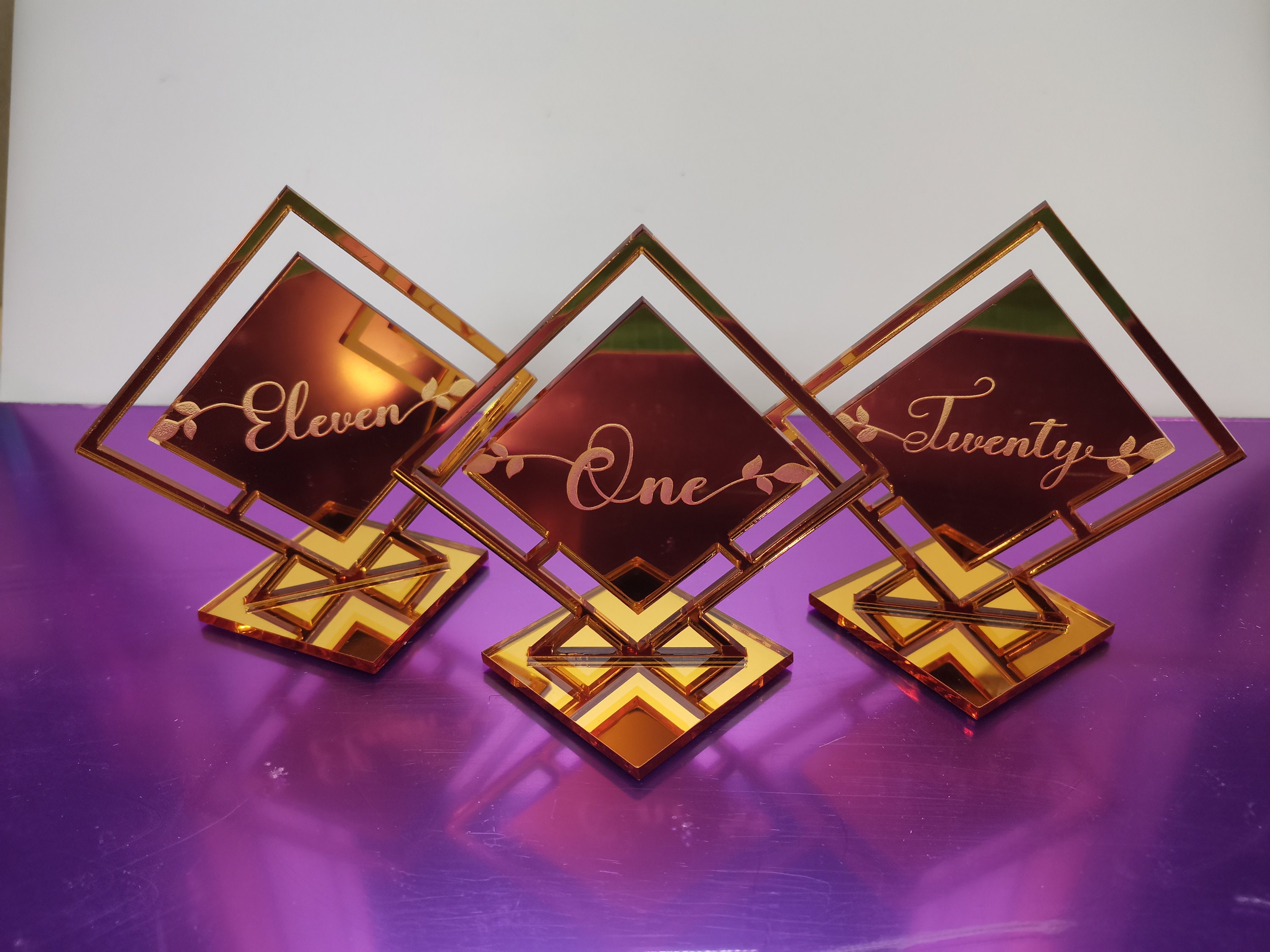 Wedding Table Numbers / Laser Cut Table Numbers / 1 to 20 / Square ...