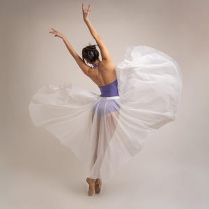 Custom Stretch Mesh Pull-On Ballet Skirt Rehearsal Skirt | The Mitzi Style | Long BalletSkirt for Ballet Class, Rehearsal, Dance Wrap Skirt