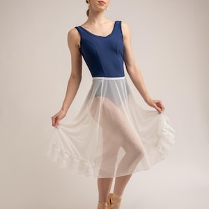 Custom Stretch Mesh Lace Ballet Skirt Rehearsal Skirt | The Eloise Style | Handmade BalletSkirt for Ballet Class, Rehearsal, or Performances