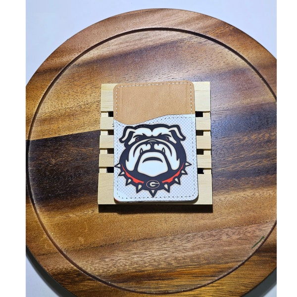 Phone Card holder, phone wallet, card holder, stick on wallet, stick on card holder, sublimation, Georgia bulldogs, college football