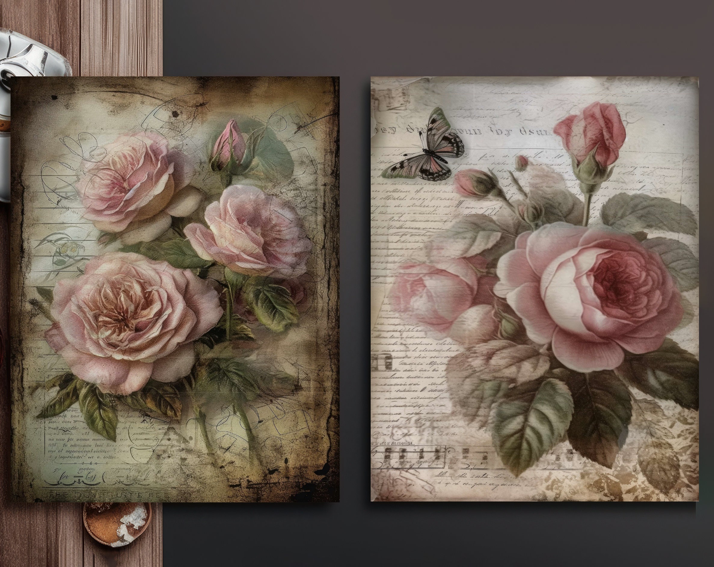 Roses Pages and Cards for All Your DIY Projects - Etsy