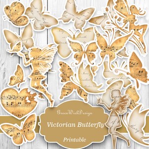 Victorian Butterflies for Fussy Cutting