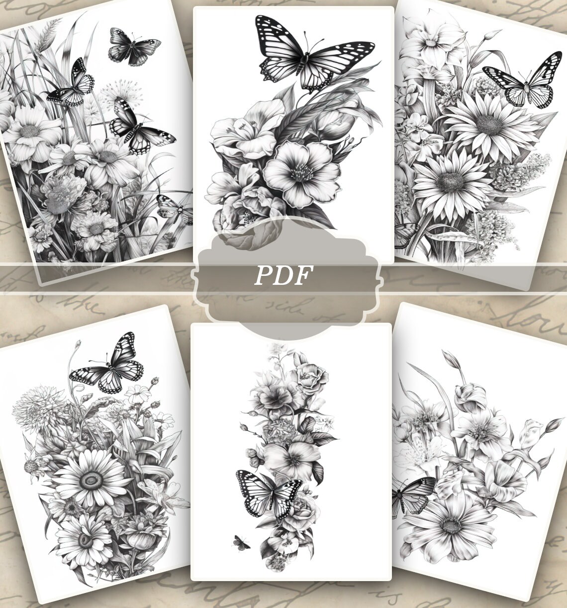 Escape in a Paradise of Coloring Pages With Butterflies and Flowers for