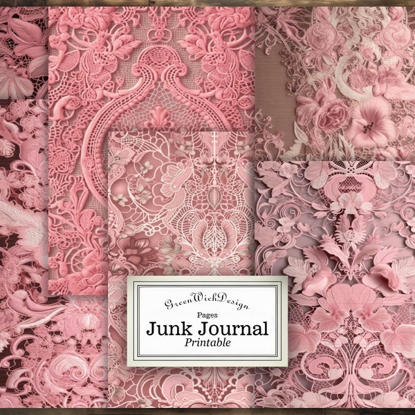 Pink Lace Pages For All Your DIY Projects