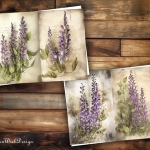 Printable Wisteria Vintage Journal Pages - Etsy
