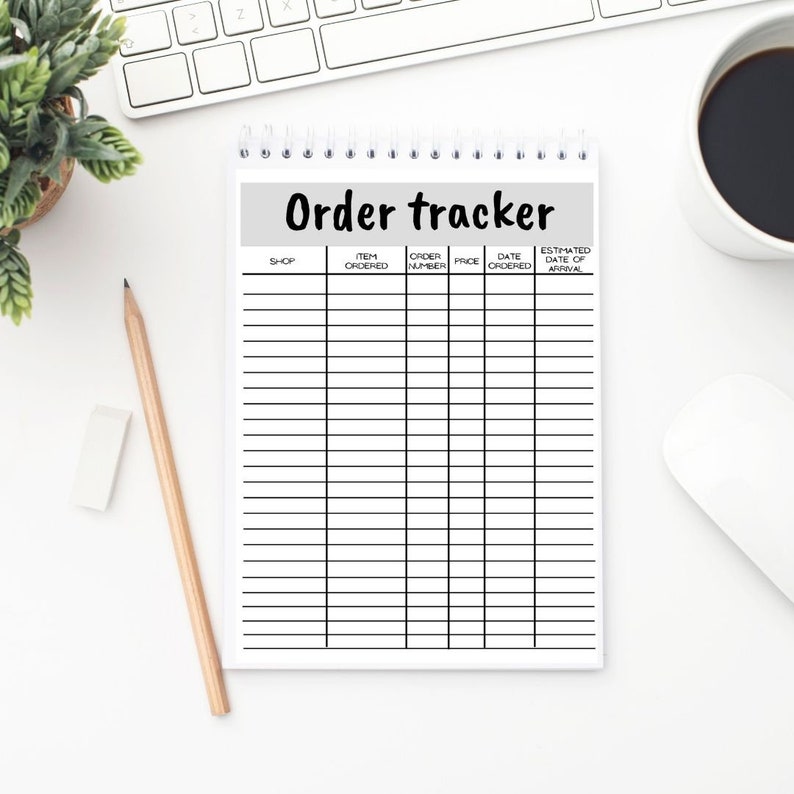 Order Tracker Printable, Classic HP Size (digital Download) - Etsy