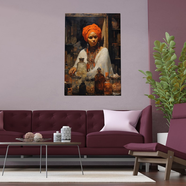 Marie Laveau Voodoo Queen Apothecary Silk Poster: Mystical Art Print - Etsy