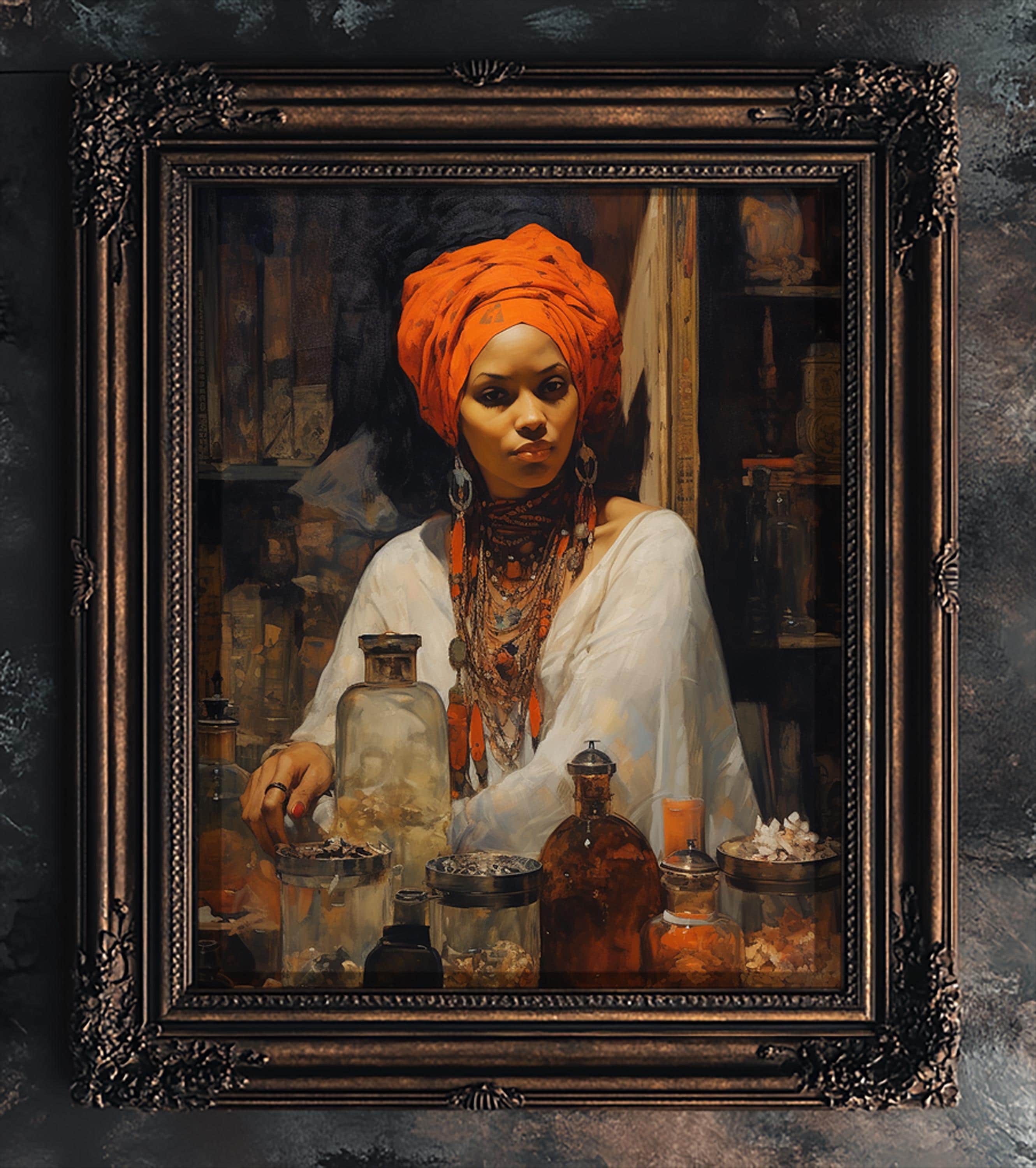 Marie Laveau Voodoo Queen Apothecary Silk Poster: Mystical Art Print - Etsy