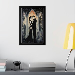 Morticia and Gomez Addams  Instant Art Download