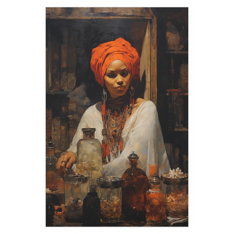 Marie Laveau Voodoo Queen Apothecary Silk Poster: Mystical Art Print - Etsy