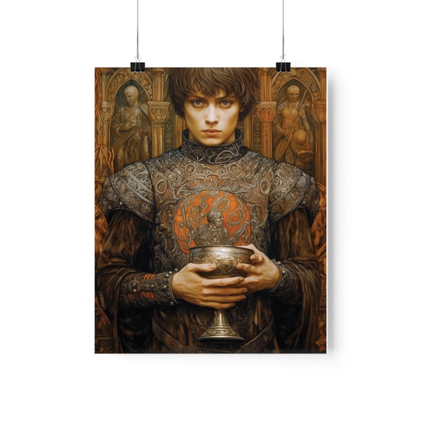 Sir Percival and the Holy Grail Premium Matte Vertical Posters