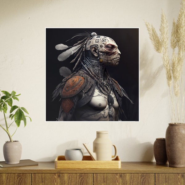 L'héritage de la tortue cherokee : un héritage ancestral dans un superbe poster papier photo artistique