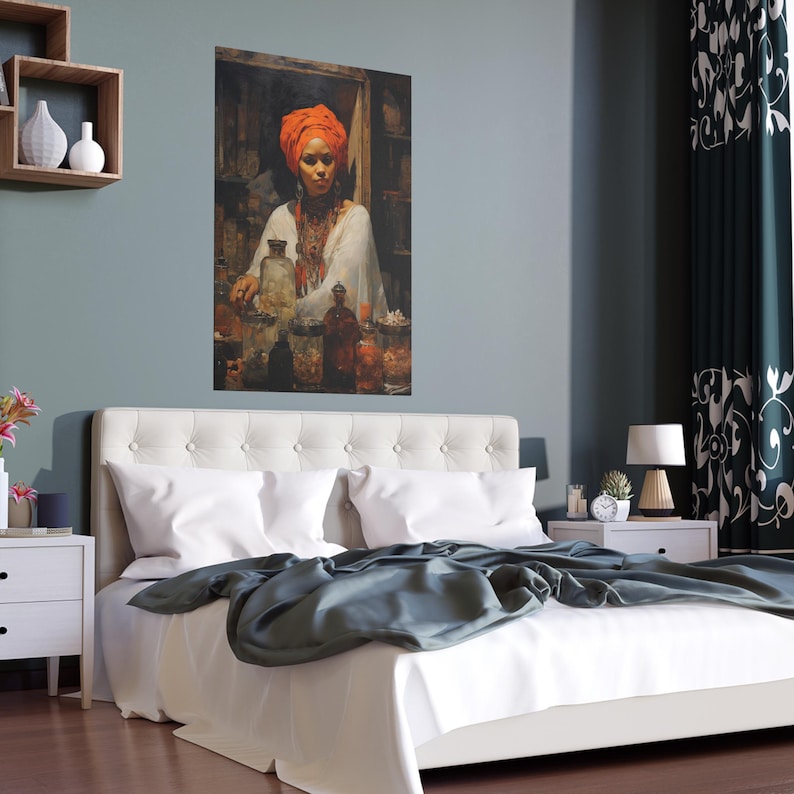 Marie Laveau Voodoo Queen Apothecary Silk Poster: Mystical Art Print - Etsy