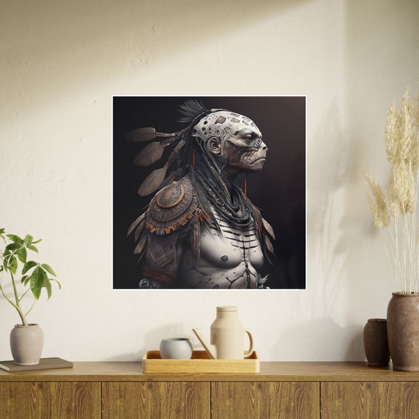 Clan de la tortue cherokee : mélange d'esprit et de culture | Poster photo sur papier d'art