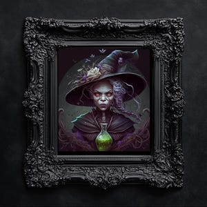 Póster fotográfico en papel de La bruja gris