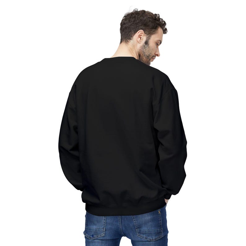 Gomez and Morticia Addams, uniseks middelzware fleece sweater met ronde hals afbeelding 8