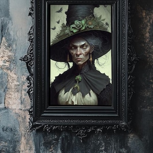 Póster Papel artístico fotográfico de la bruja de ojos de jade