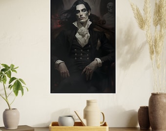 Vampiric Decadence Art Paper Poster