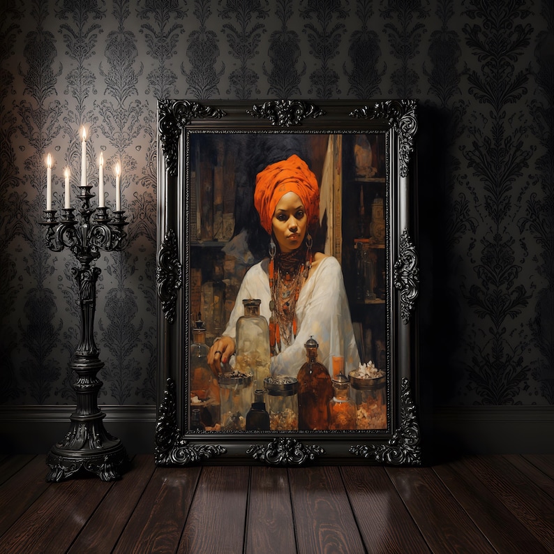 Marie Laveau Voodoo Queen Apothecary Silk Poster: Mystical Art Print - Etsy