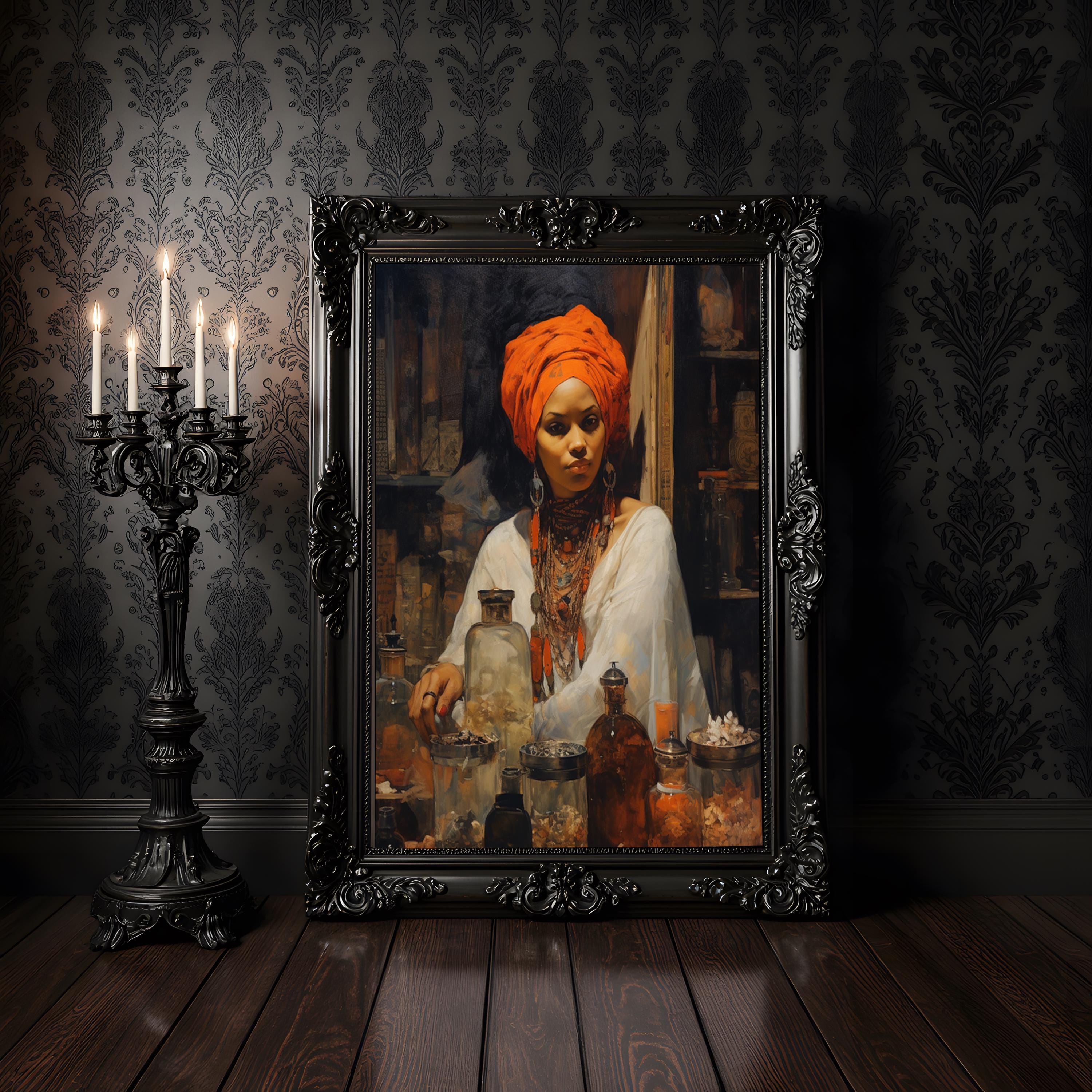 Marie Laveau Voodoo Queen Apothecary Silk Poster: Mystical Art Print - Etsy