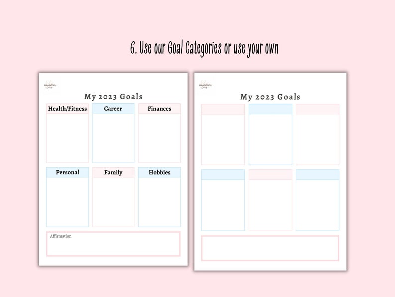 Goal Planner Printable, Workbook, Weekly, Monthly, Quarterly, Yearly, 5 ...