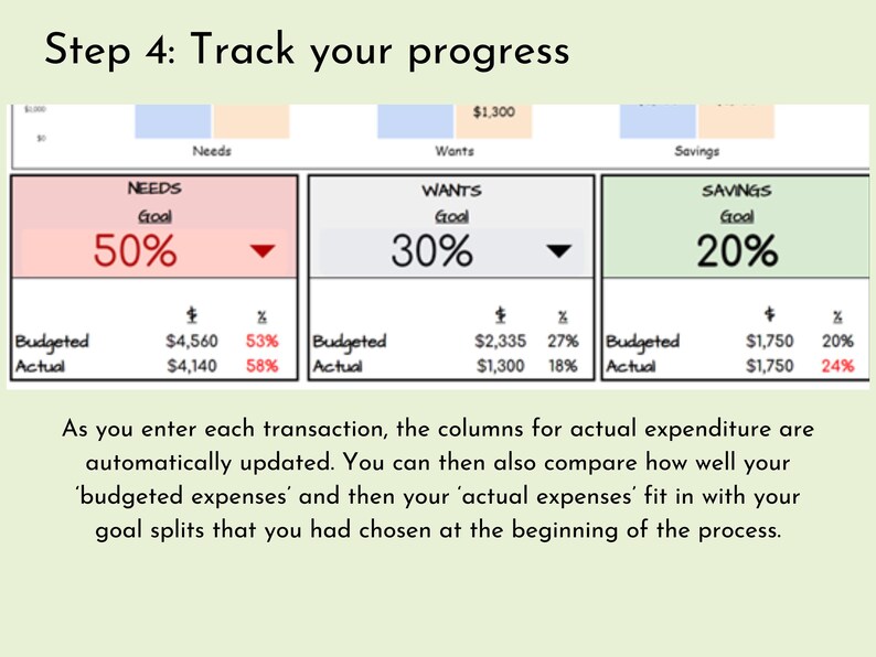 50-30-20 Budget Template, Customizable Google Sheets (digital Download ...
