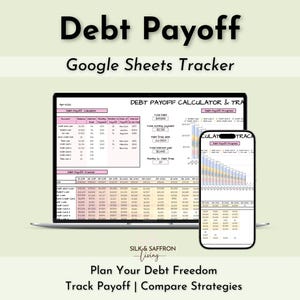 Debt Payoff Calculator | Google Sheets Template (Digital Download) image 1