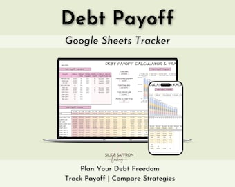Debt Payoff Calculator | Google Sheets Template (Digital Download)