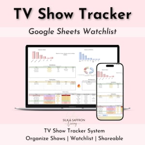 TV Series Tracker, Show Watchlist, Entertainment Planner,  Google Sheets, TV Episodes