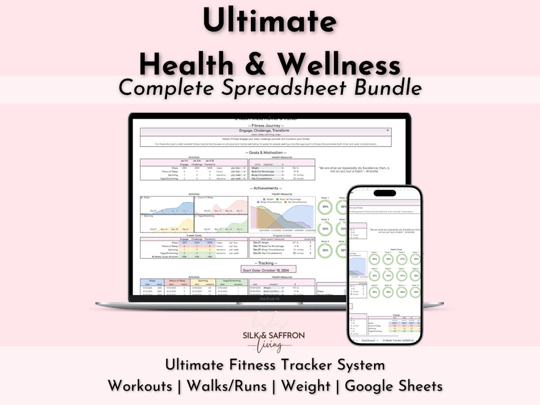 Ultimate Health & Wellness Tracker Bundle | Fitness, Weight Loss ...