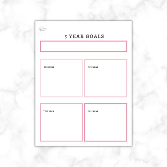 Goal Planner Editable Printable Letter & Half Letter Size - Etsy