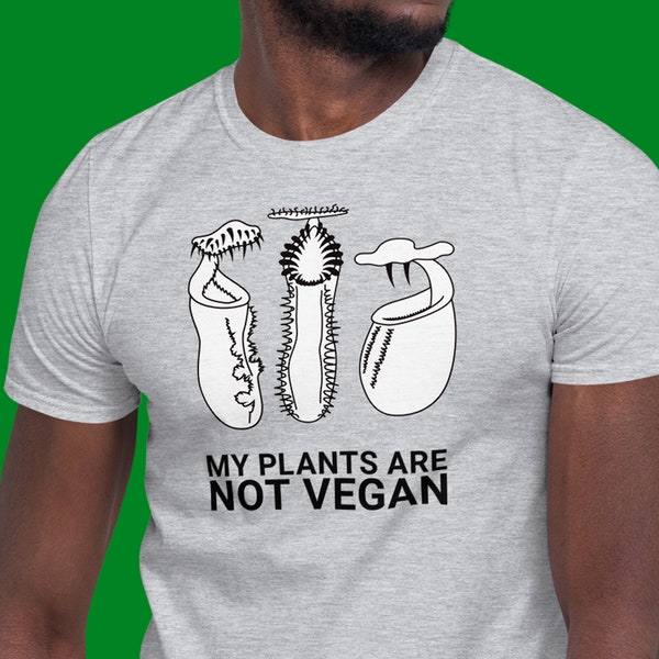 T-shirt unisexe - les plantes carnivores nepenthes ne sont pas végétaliennes