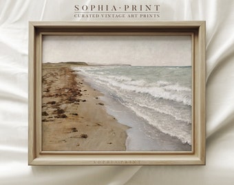 Coastal Landscape Painting Print, Coastal Art Print, Seascape Art Print, Seaside View Painting Art, Seaside Painting Print #477