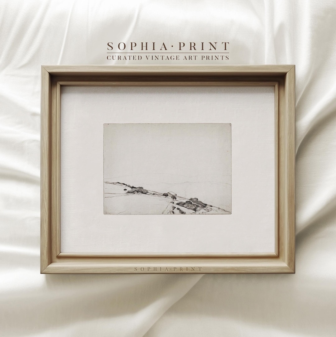 Rustic Sketch Art Print, Rural Drawing Art Print, Abstract Art Print ...