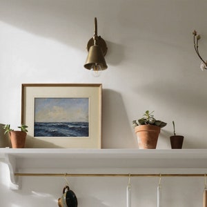 Vintage Blue Ocean Print, Nautical Decor, Bathroom Wall Decor, Ocean Art, Shipped Prints, Mailed Art Print 308 image 5