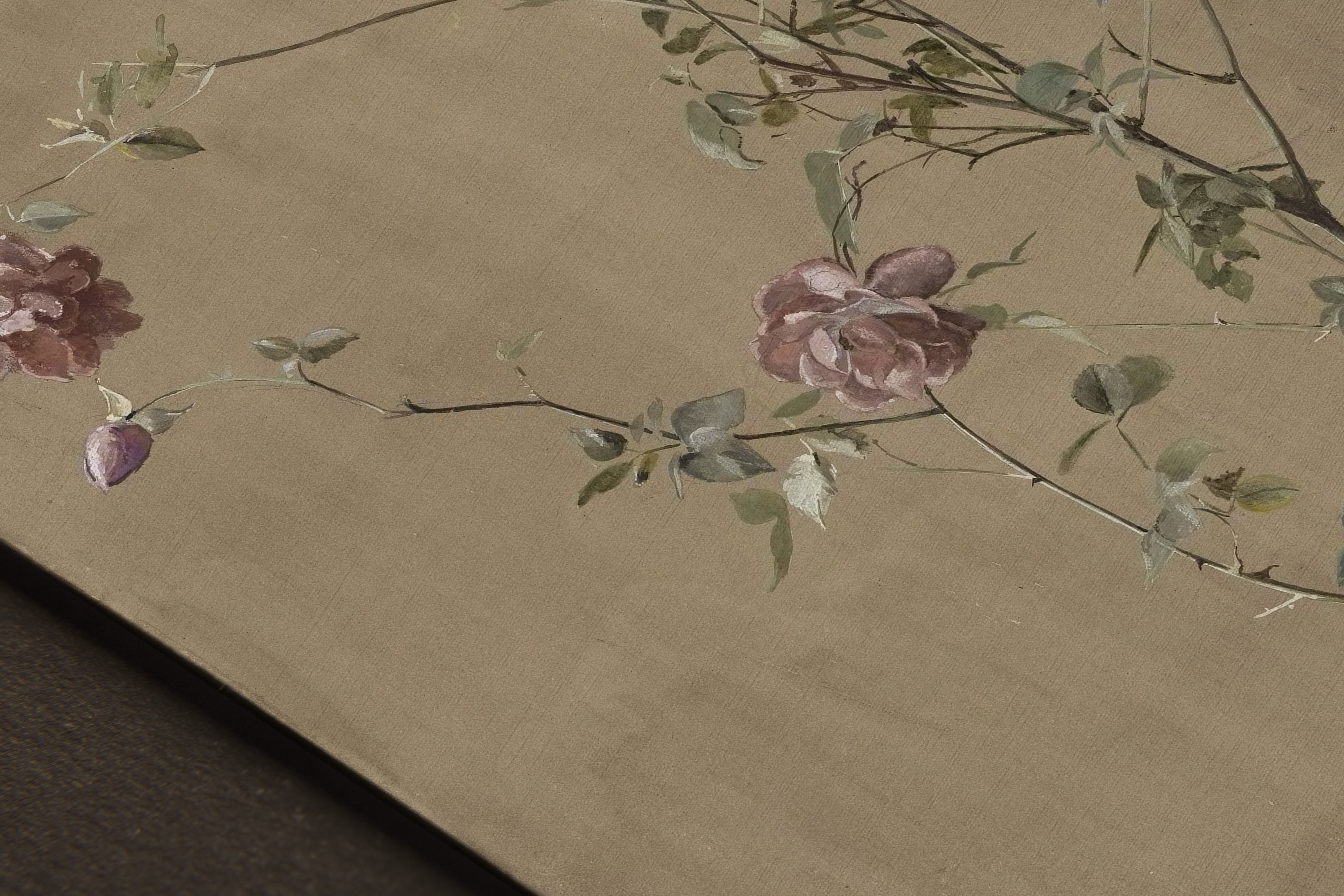 Vintage Botanical Brown, Moody Rose Wall Art, Antique Floral Print ...