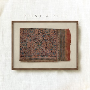Vintage Tapestry Print, Antique Textile Wall Decor, Rustic Carpet Pattern, Warm Eclectic Wall Art, Aesthetic Home Decor, Rug Pattern #217