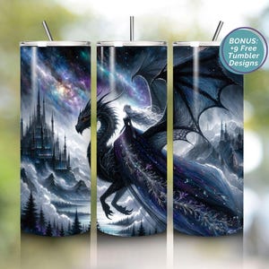 Fantasy Romance Tumbler Wrap 20 oz Skinny Tumbler Sublimation Design Bookish Dark Romance Digital Download PNG Digital, Dragon Tumbler Wrap