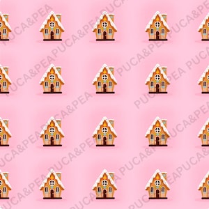 Gingerbread seamless pattern, cute Christmas print, gingerbread Christmas pattern for printing